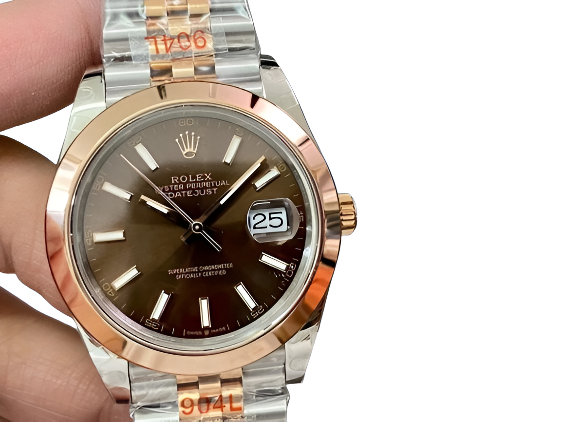 Rolex Datejust 41mm Chocolate Dial Rose Gold Two-Tone