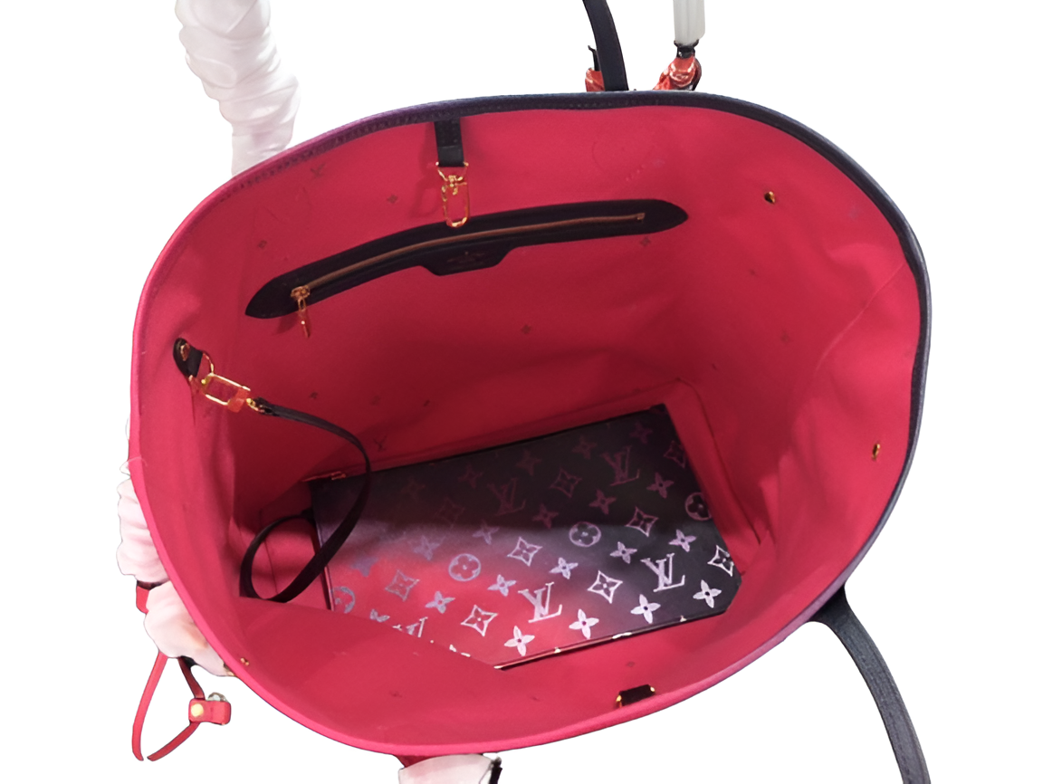 Louis Vuitton Neverfull MM tote bag in a stunning gradient Monogram pattern