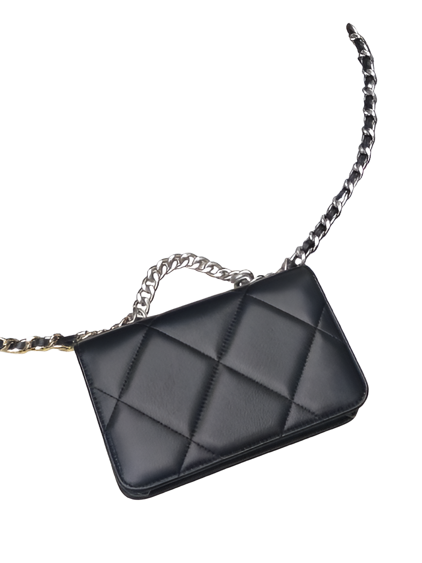 Chanel-Inspired Mini Quilted Crossbody Bag with Chain