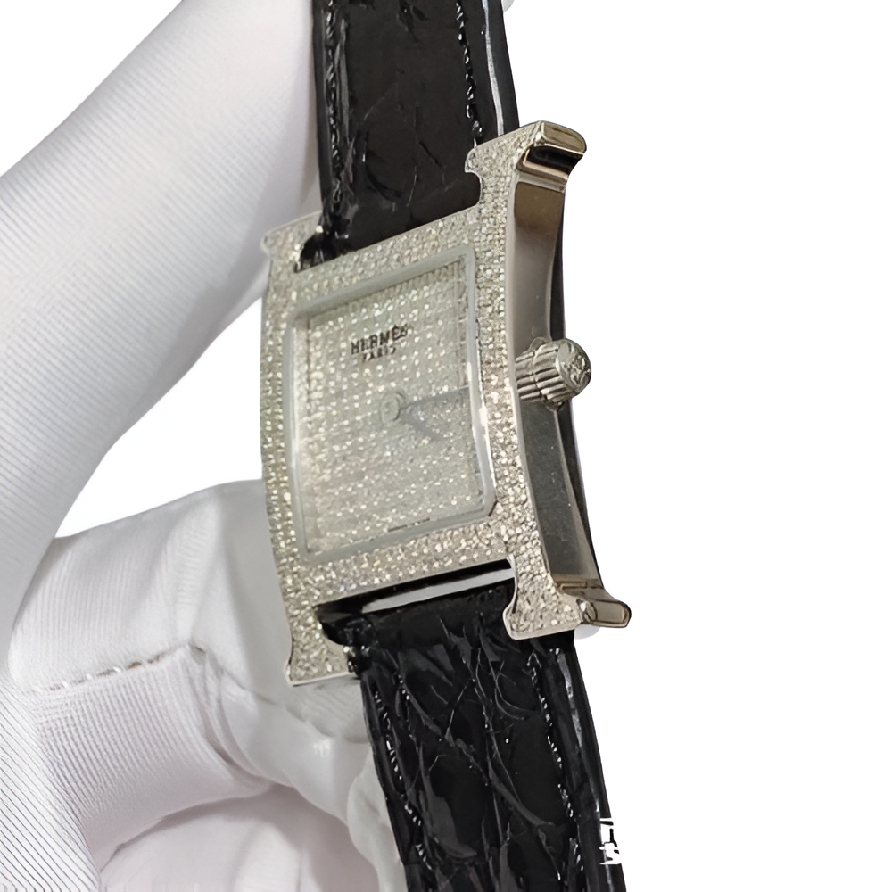 HERMÈS Diamond-Studded Watch