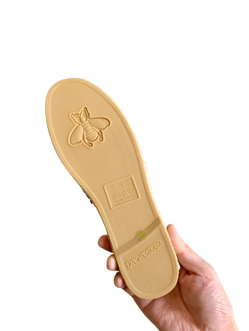 GUCCI Women's Purple Monogram Slides