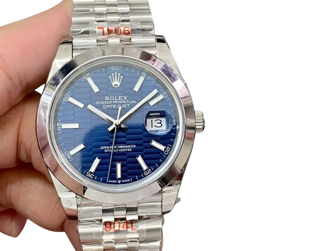 Rolex Datejust 41mm Blue Textured Dial Stainless Steel