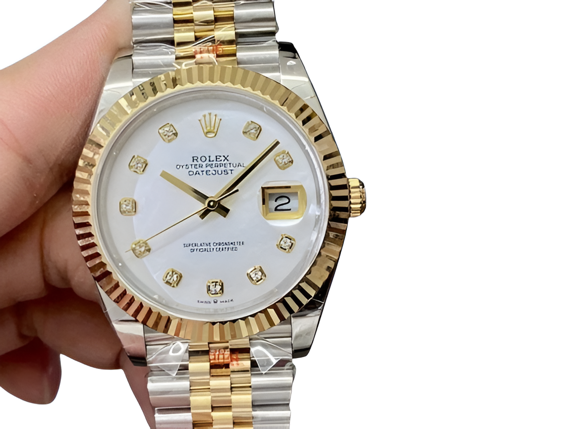 Rolex Datejust 41mm White Diamond Dial Two-Tone