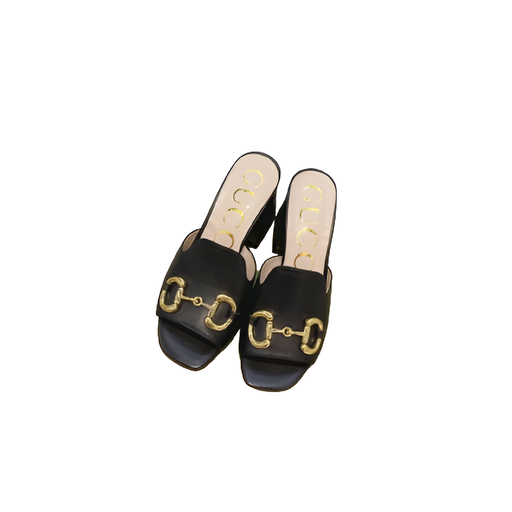 GUCCI Women's Leather Horsebit Slides