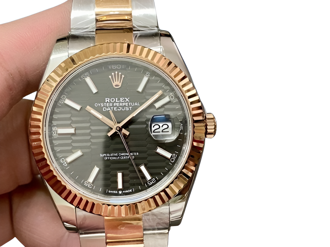 Rolex Datejust 41mm Grey Dial with Rose Gold Two-Tone