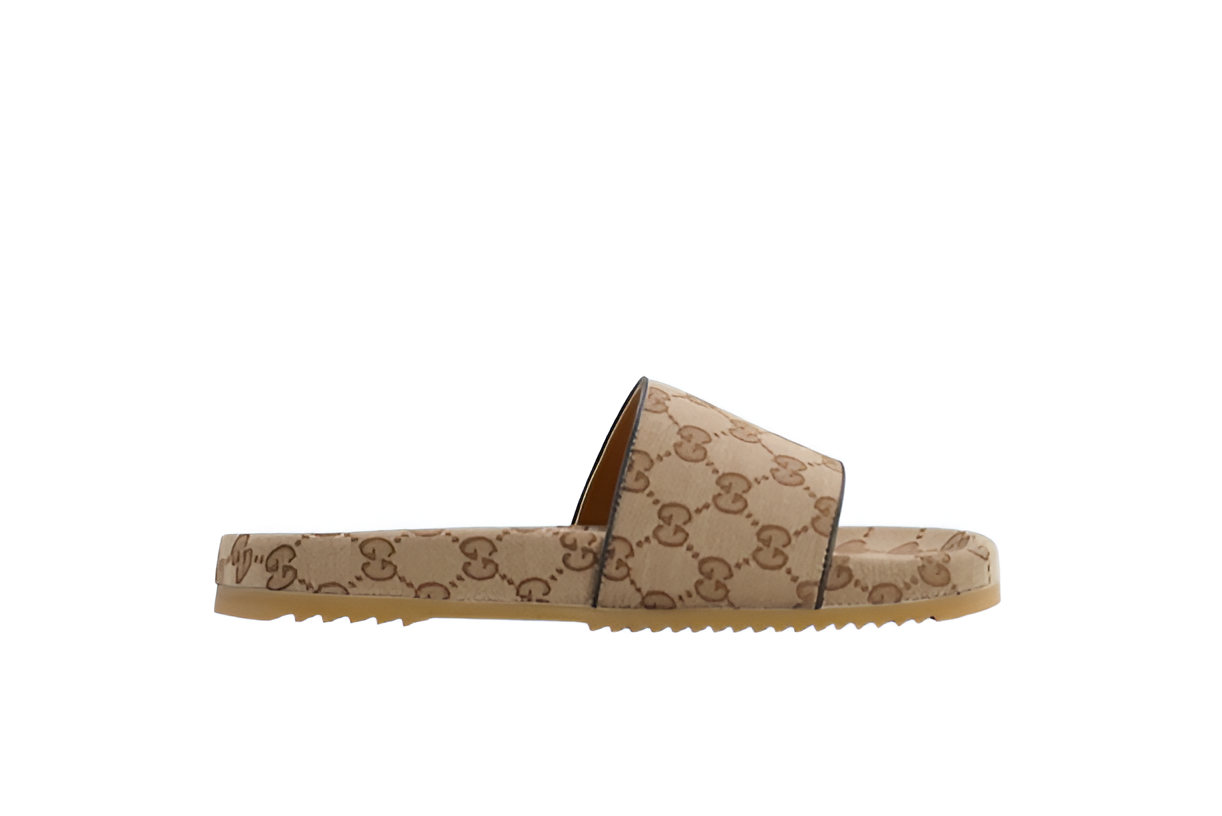 GUCCI Men's Monogram Beige Slides
