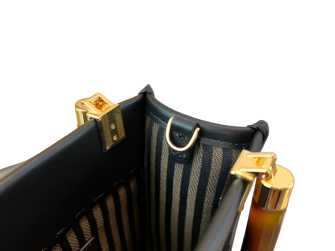 Fendi Black Mini Box Tote Bag