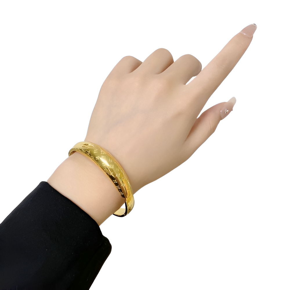 Louis Vuitton Gold & Silver Crescent Bangle Set