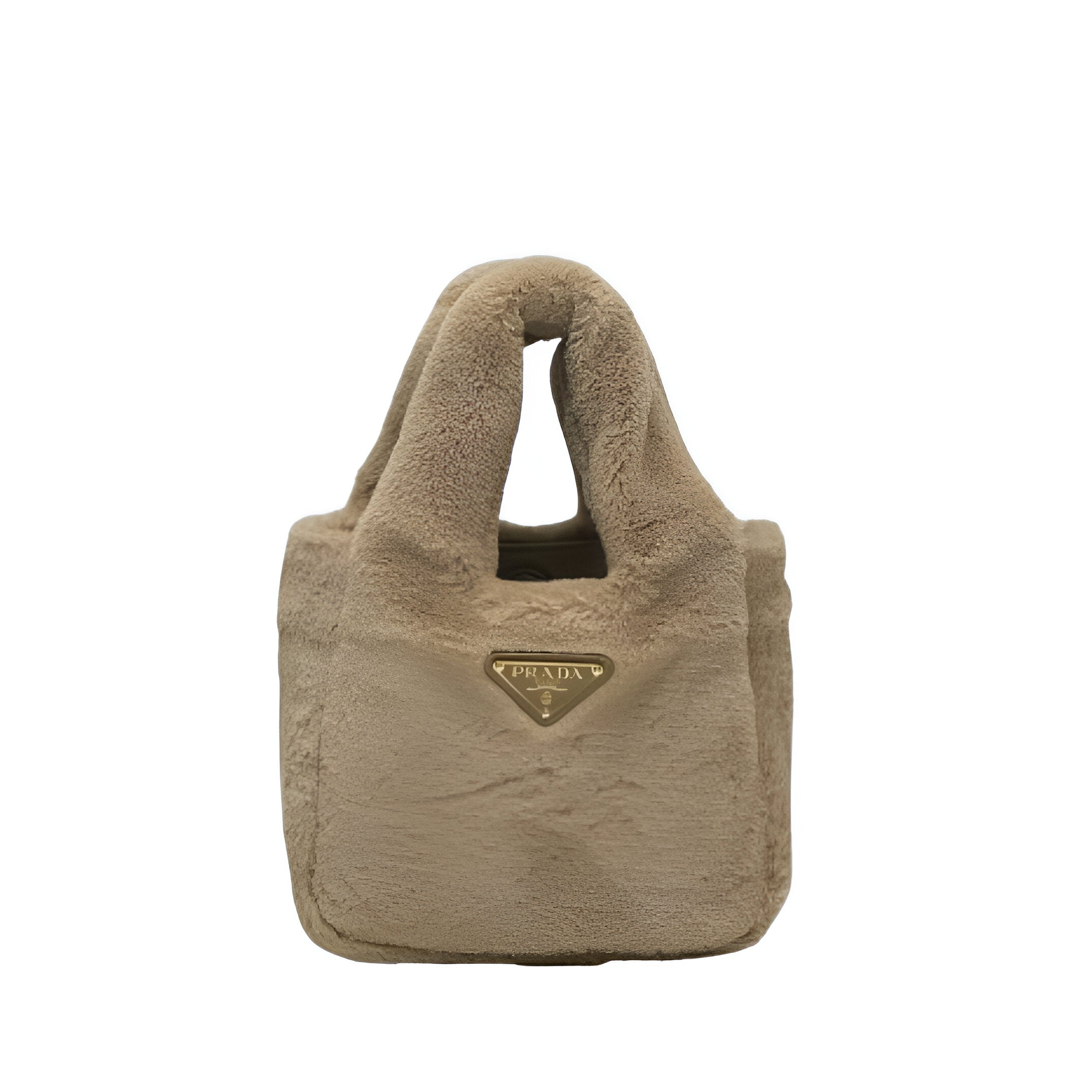 Prada Teddy Shearling Mini Tote Bag