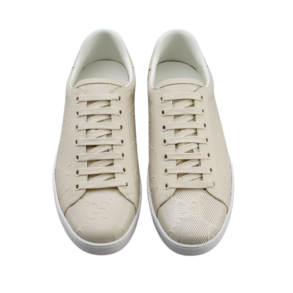 GUCCI Men's Embossed Leather Sneakers