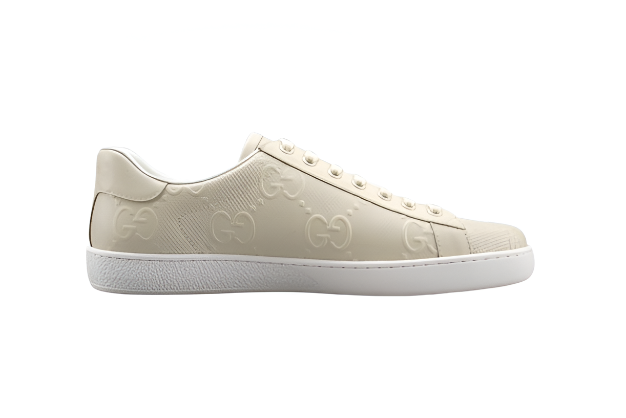 GUCCI Men's Embossed Leather Sneakers