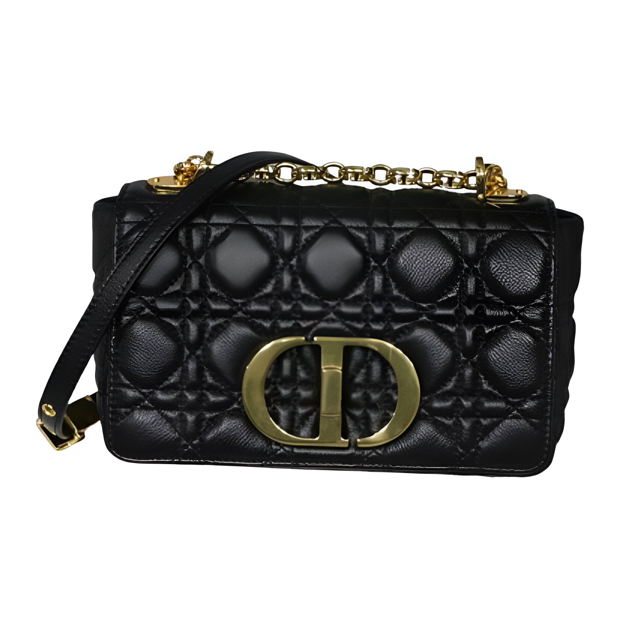 DIOR Quilted Leather Flap Bag with Chain