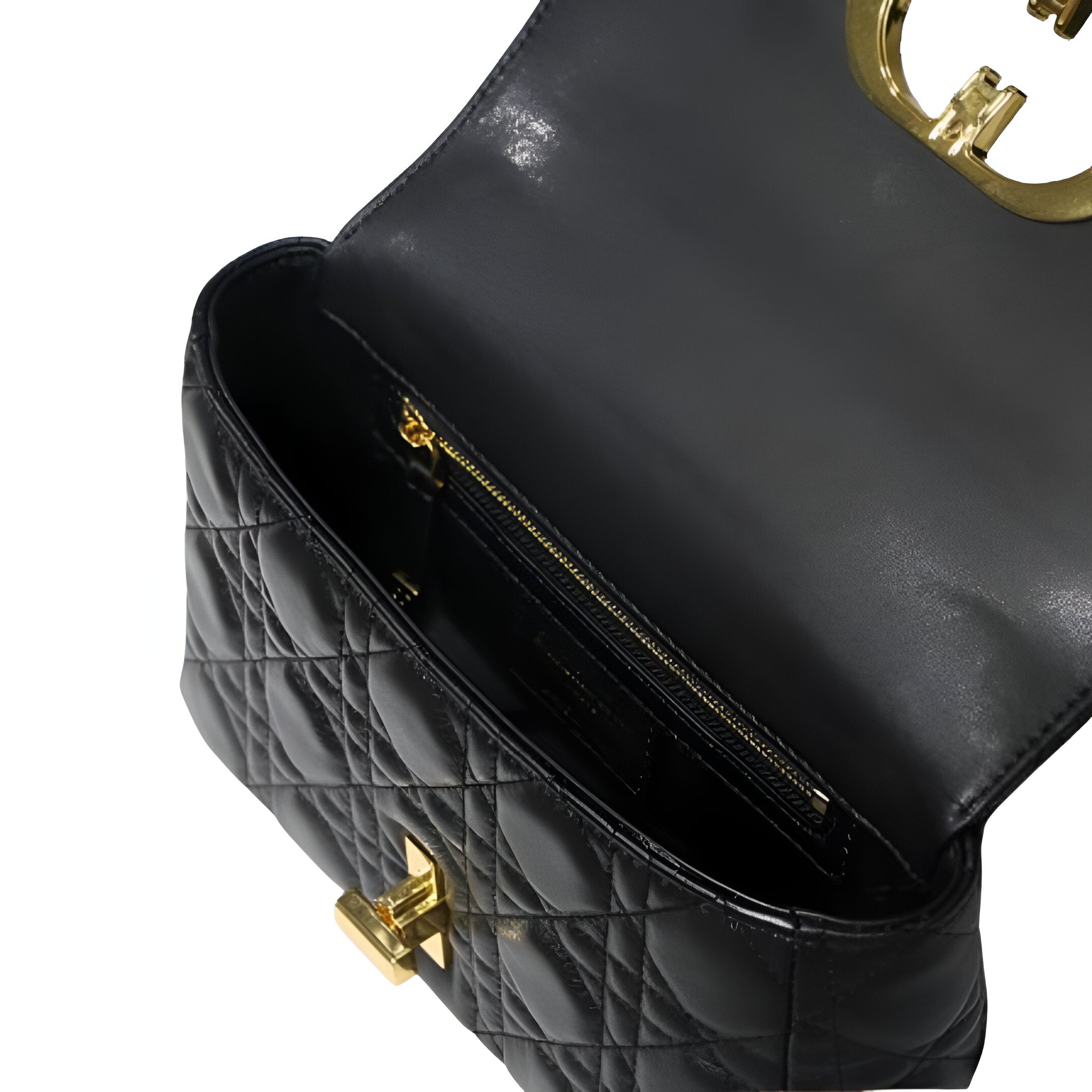 DIOR Quilted Leather Flap Bag with Chain