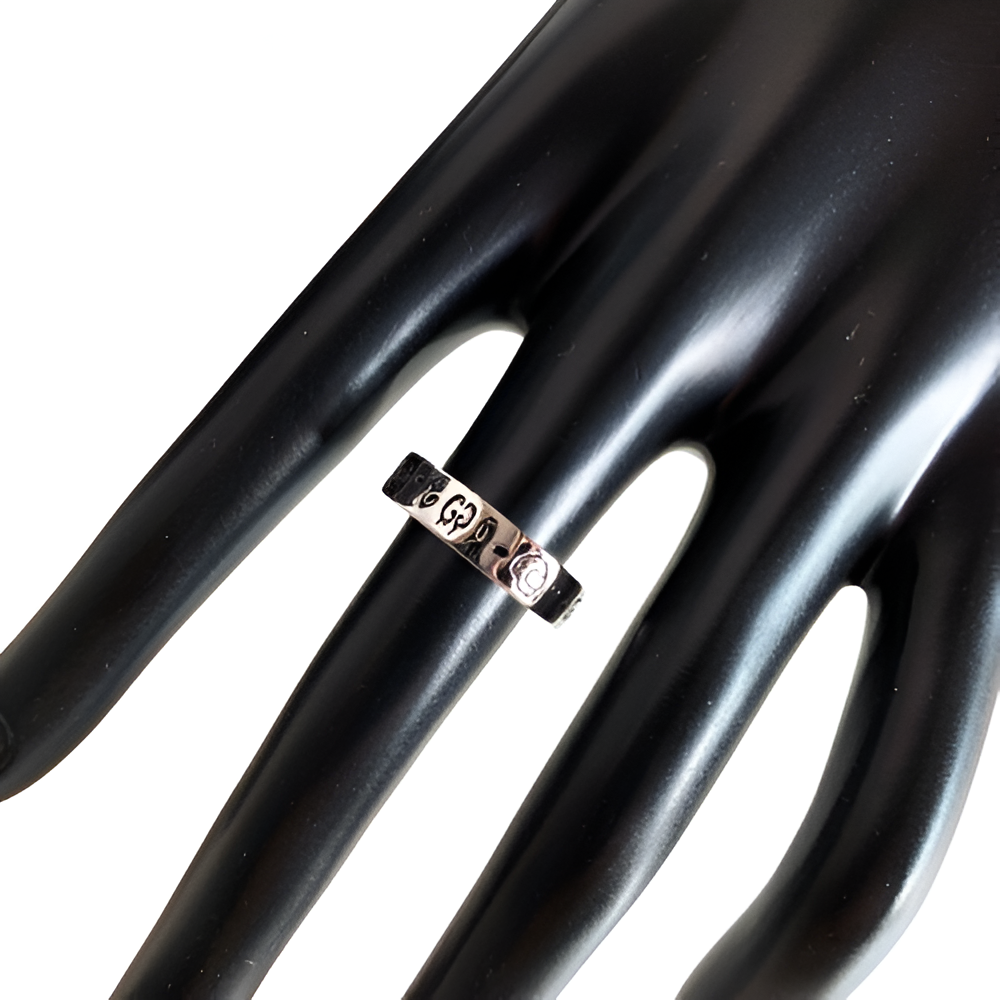 Gucci Black Enamel Ring