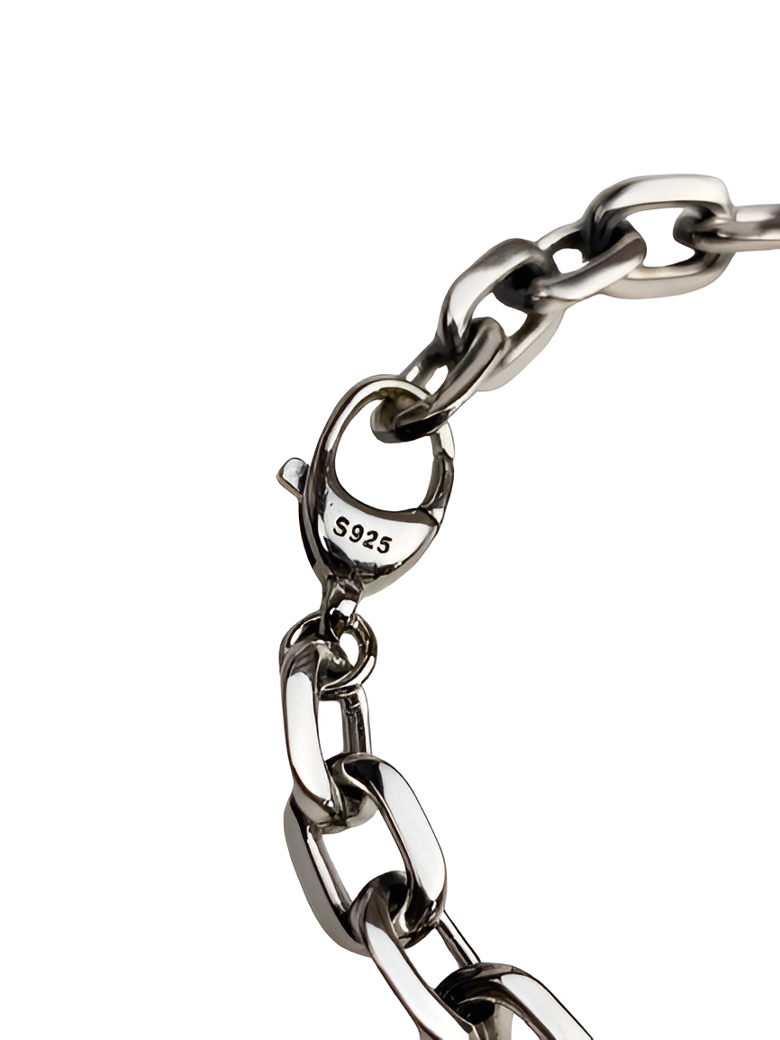 GUCCI Black Engraved Link Bracelet