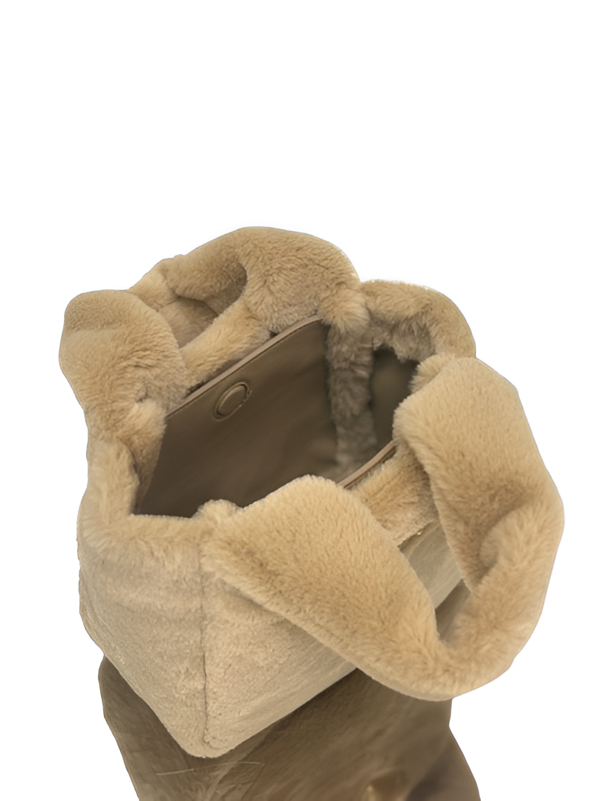 Prada Teddy Shearling Mini Tote Bag