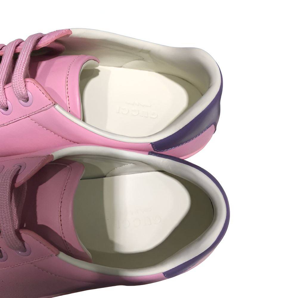 GUCCI Women's Pink Leather Sneakers