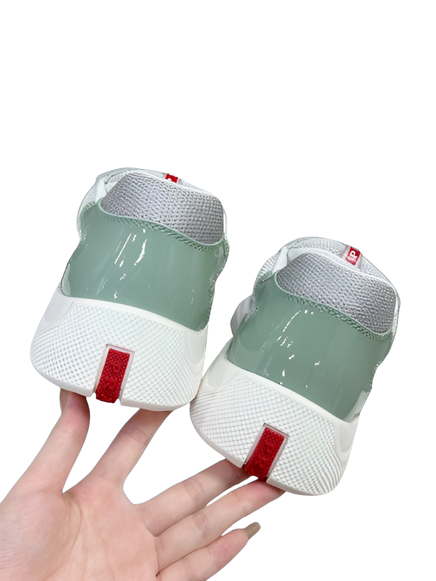 PRADA Men's Mint Green Luxe Sneakers