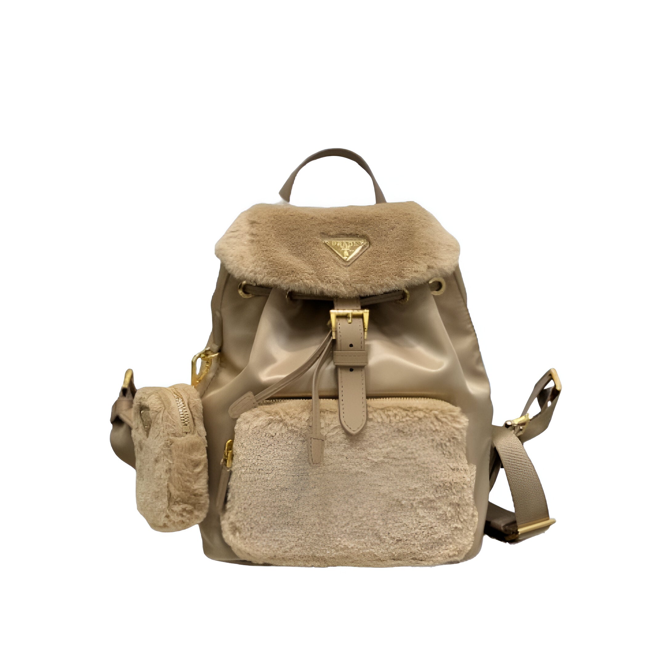 Prada Re-Nylon Shearling Backpack