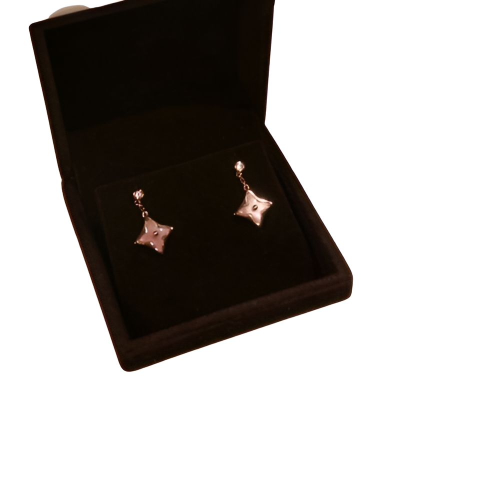 LV Star Drop Earrings - Silver