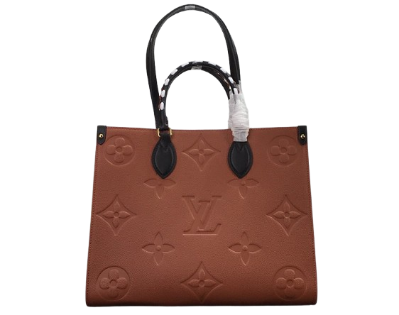 Louis Vuitton brown embossed tote bag