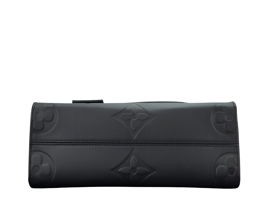 Louis Vuitton black embossed handbag