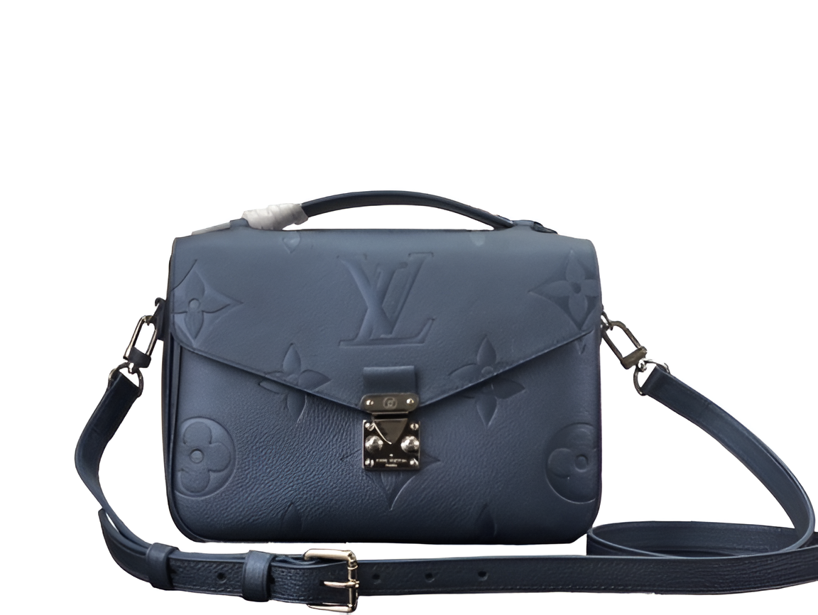 Louis Vuitton blue embossed crossbody bag