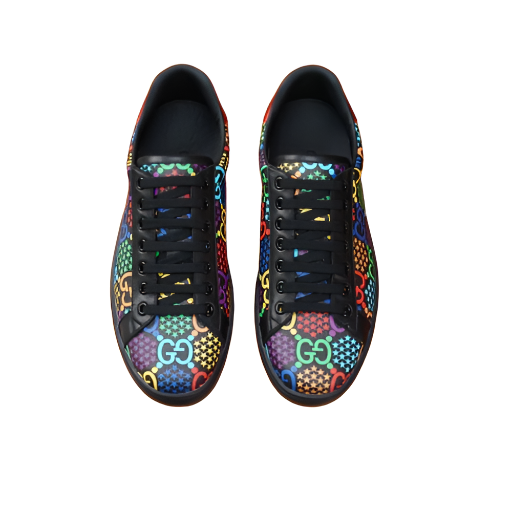 GUCCI Men's Multicolor Print Sneakers