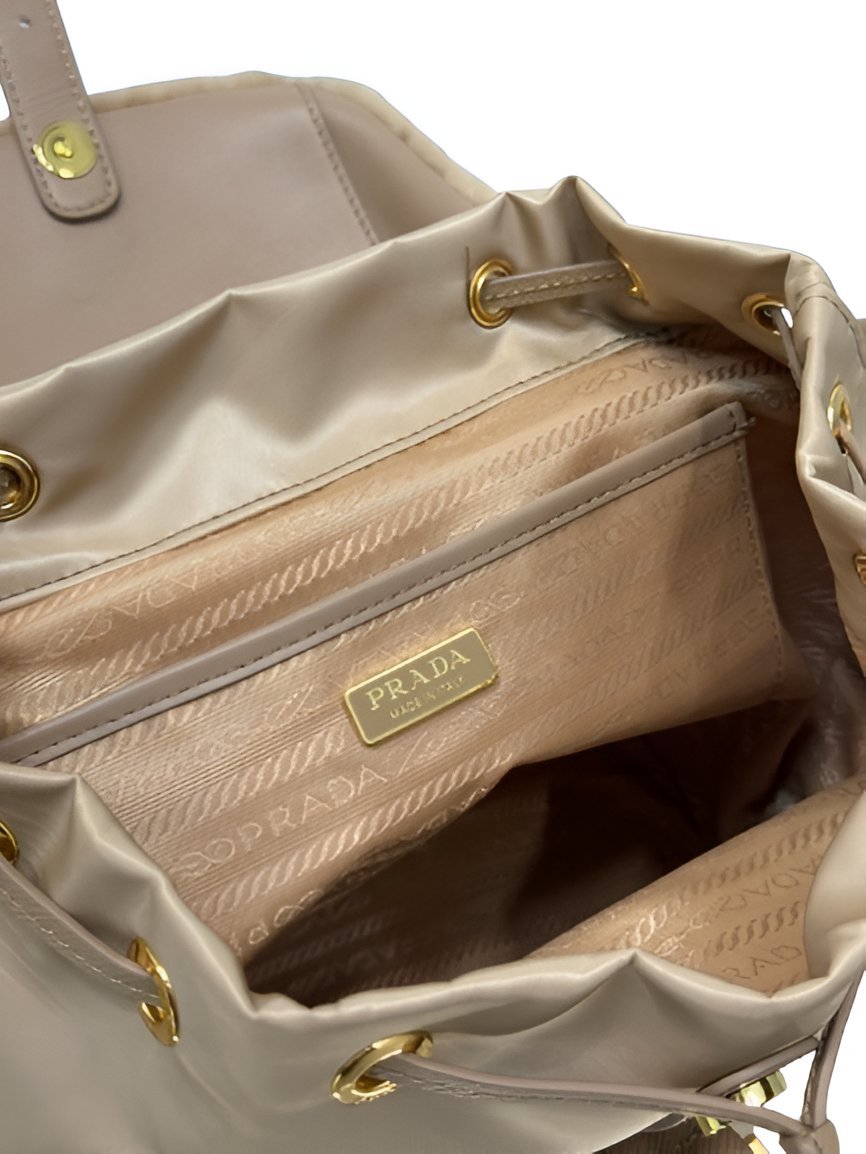 Prada Re-Nylon Shearling Backpack