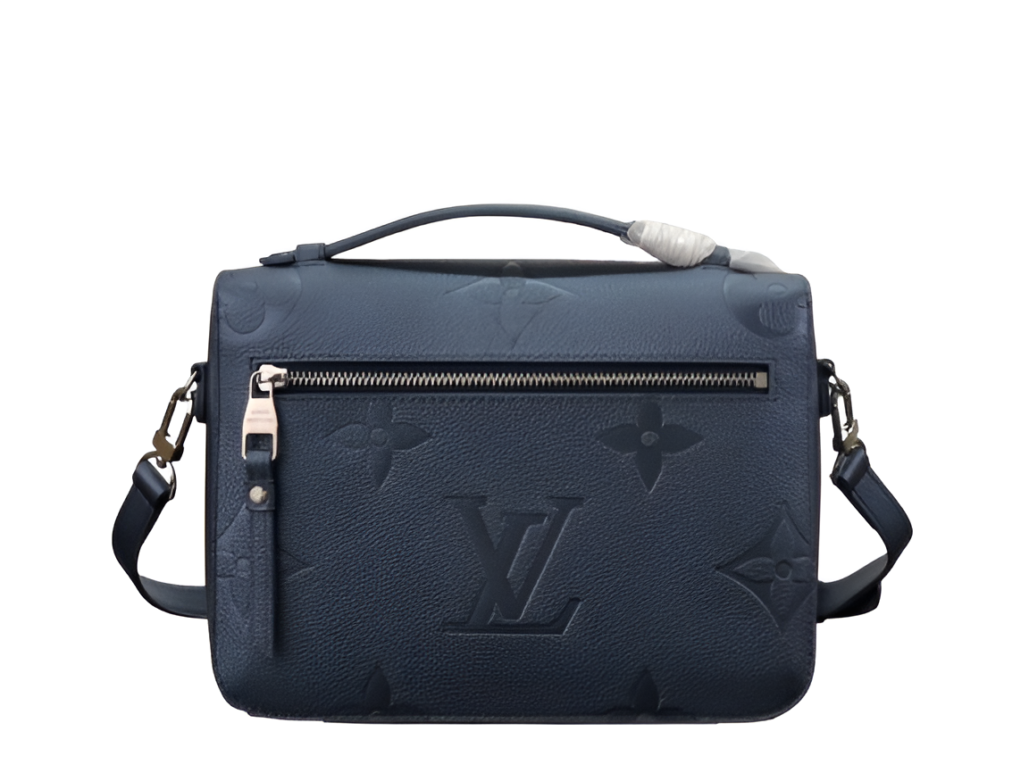 Louis Vuitton blue embossed crossbody bag