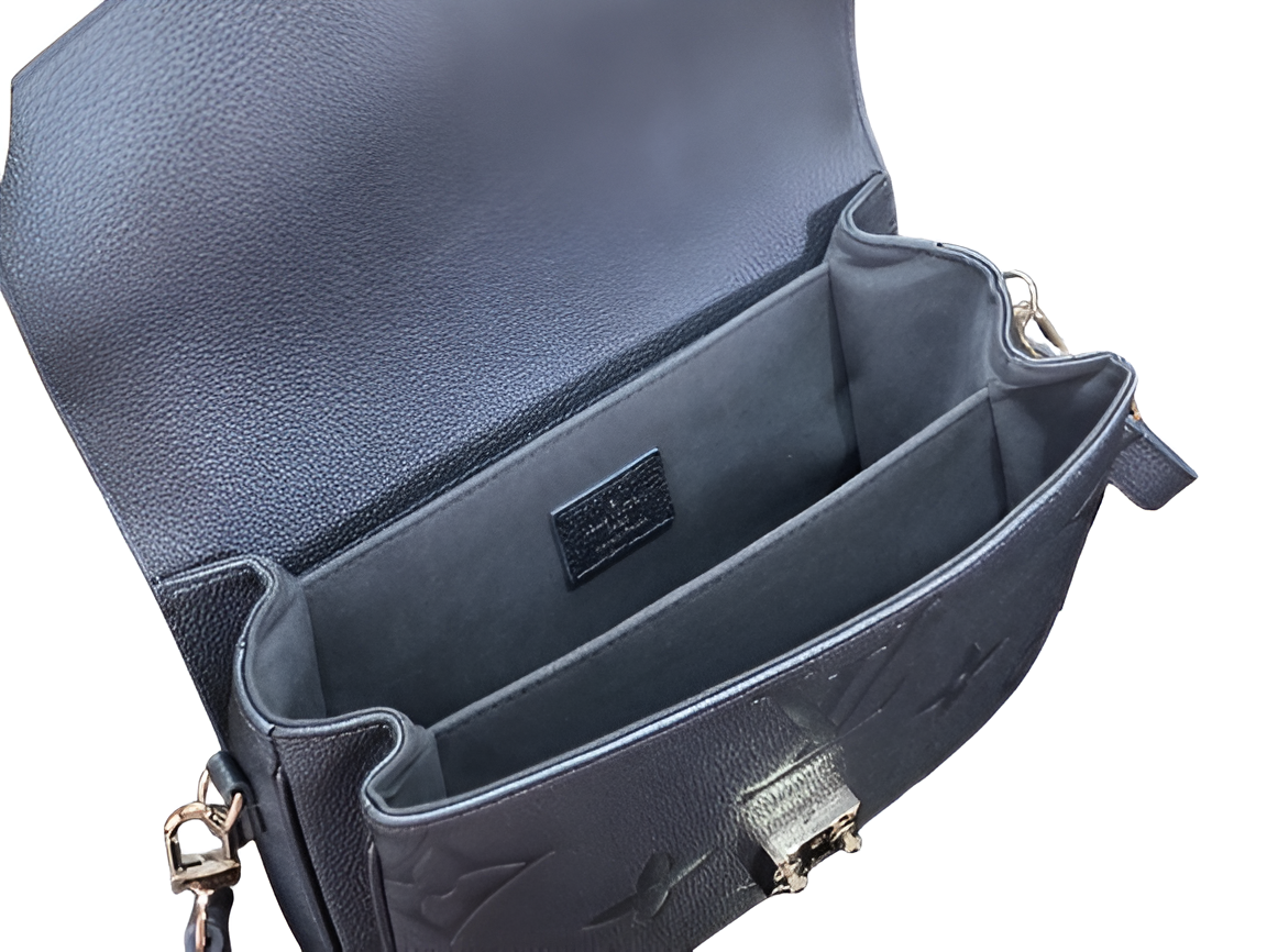 Louis Vuitton blue embossed crossbody bag