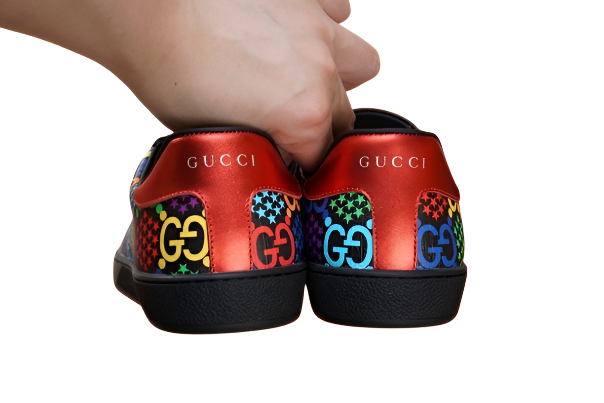 GUCCI Men's Multicolor Print Sneakers