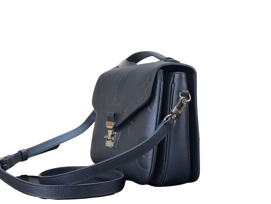 Louis Vuitton blue embossed crossbody bag
