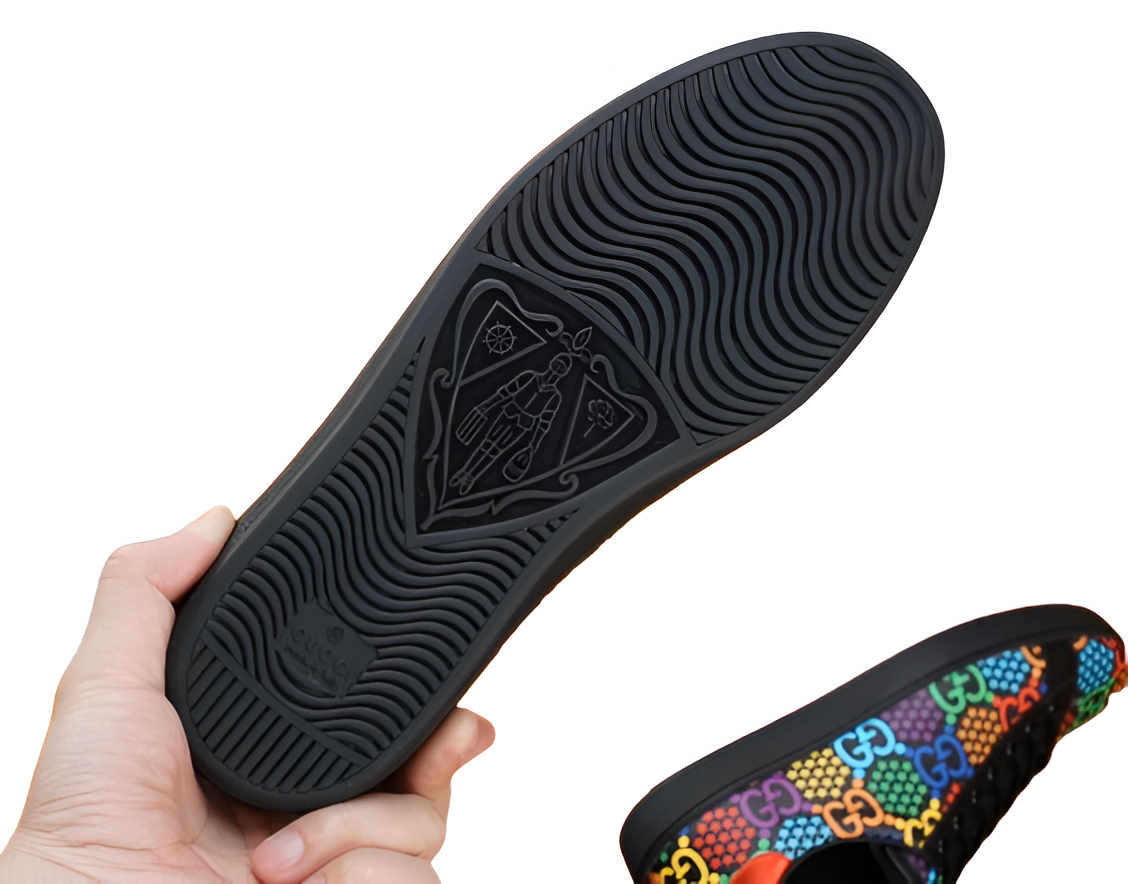 GUCCI Men's Multicolor Print Sneakers