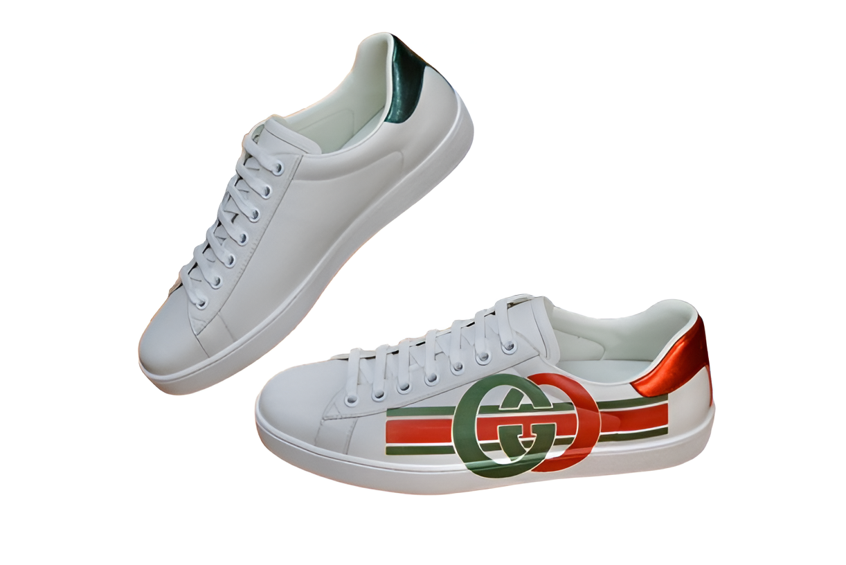 GUCCI Men's White Logo Sneakers