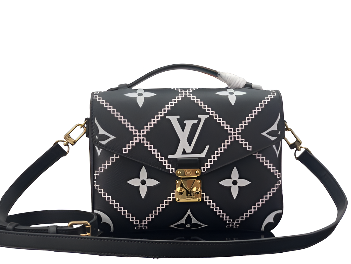 Louis Vuitton black and white monogram crossbody bag