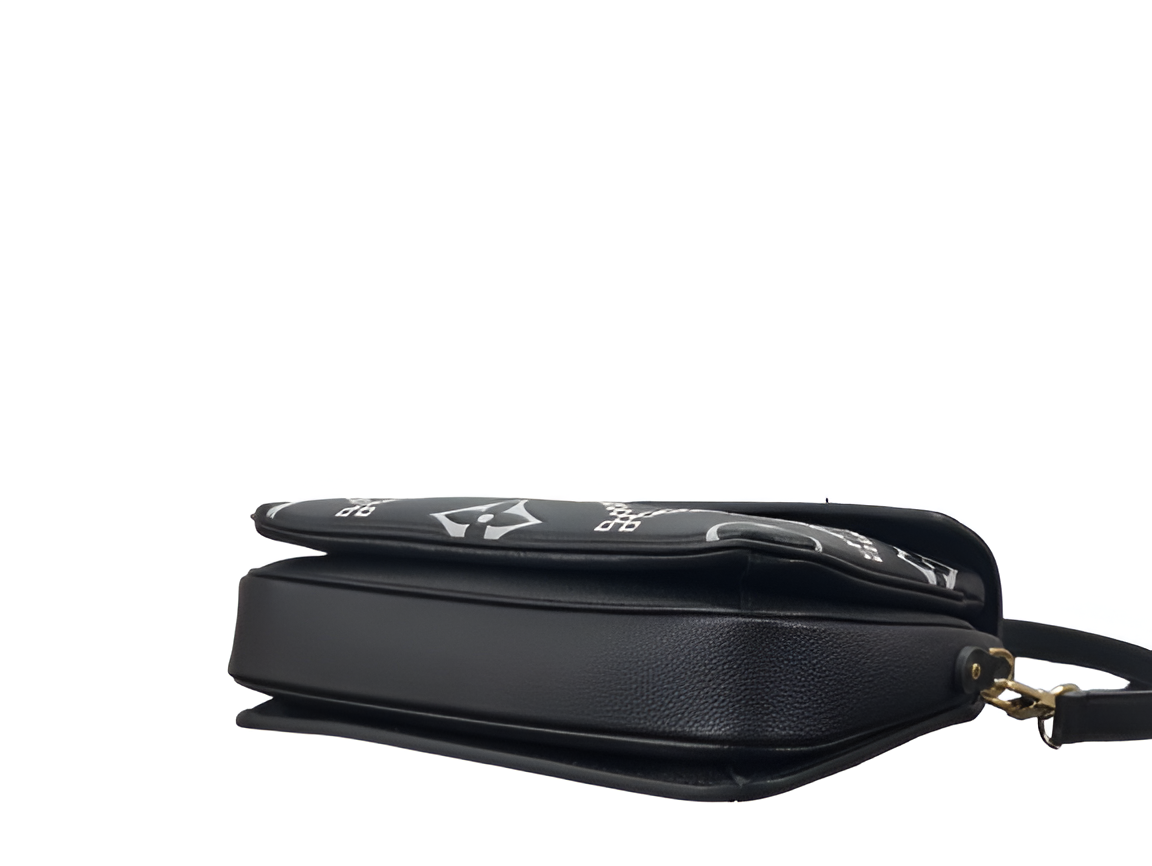 Louis Vuitton black and white monogram crossbody bag