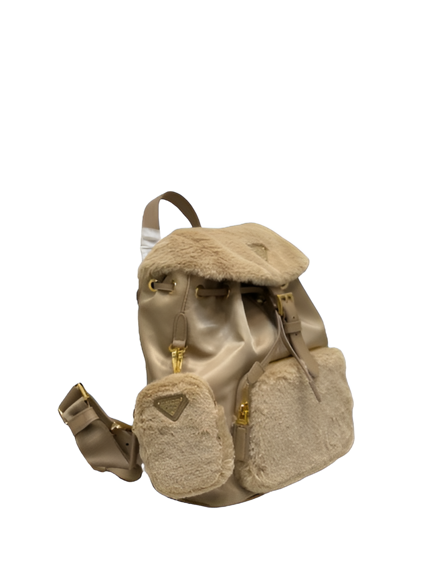 Prada Re-Nylon Shearling Backpack
