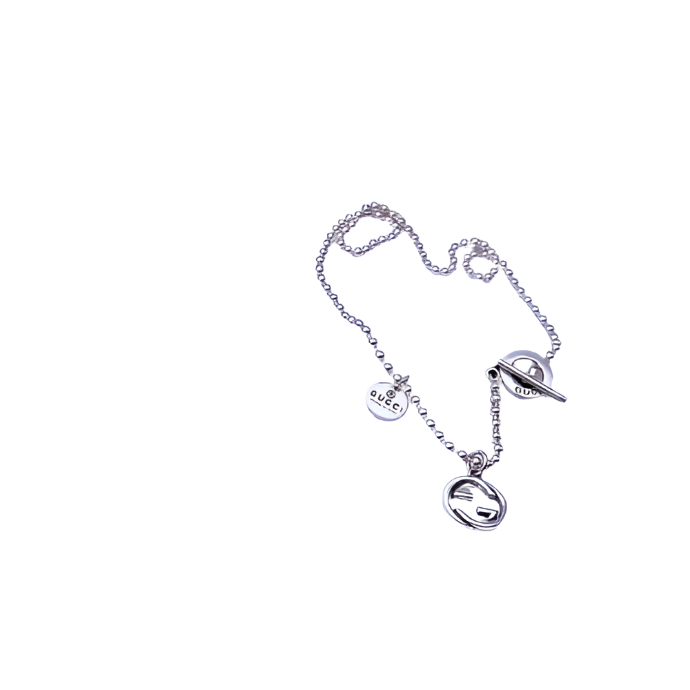 Gucci Silver Charm Pendant Necklace