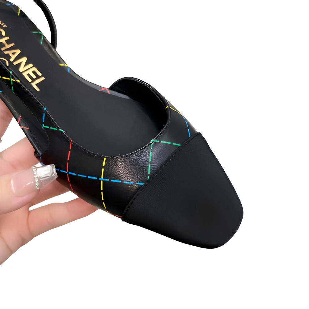 CHANEL Women's Slingback Flats (Black Edition)