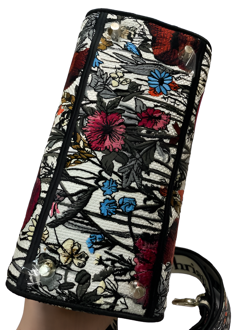 DIOR Floral Embroidered Mini Tote Bag