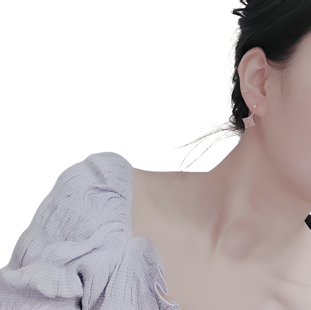 LV Star Drop Earrings - Silver