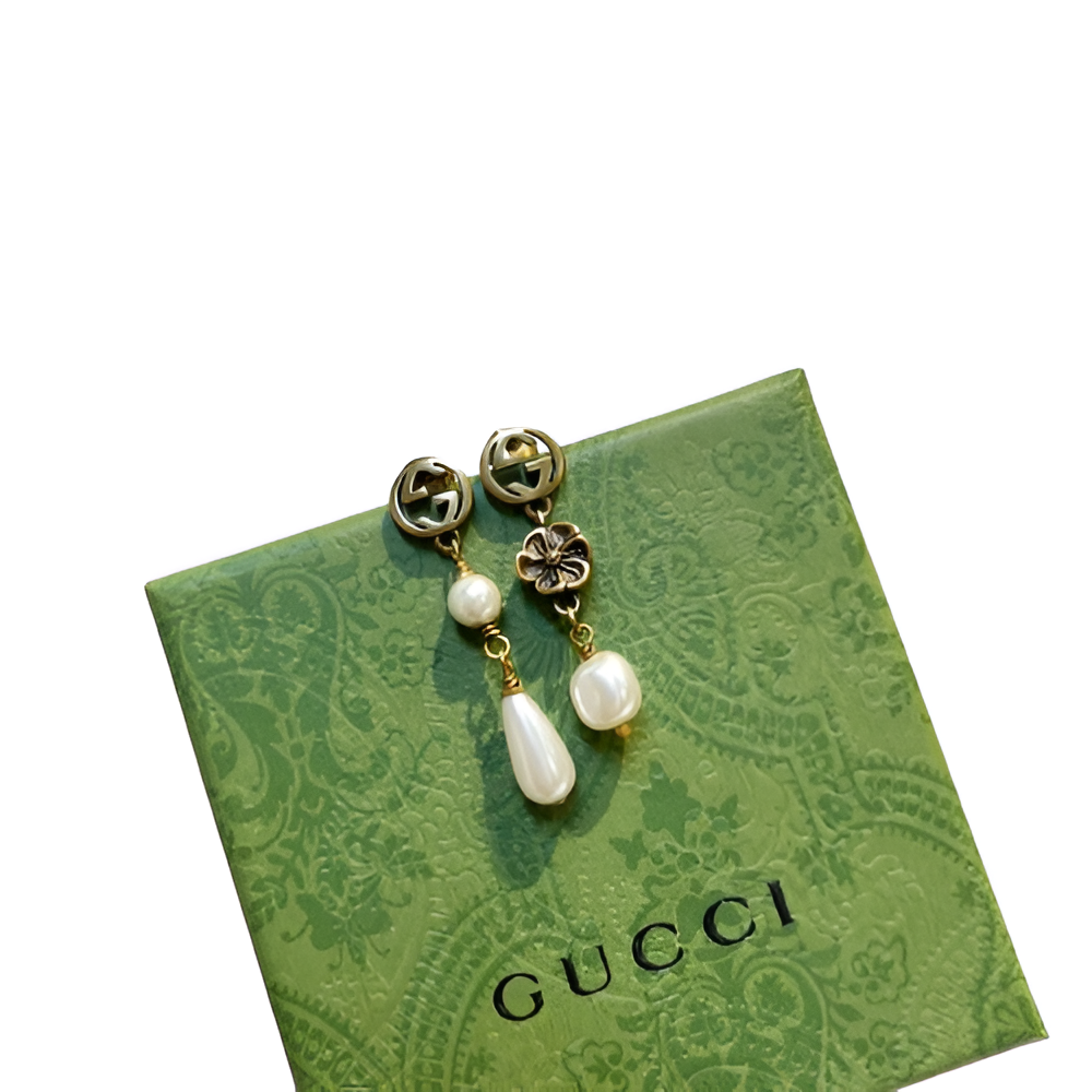 Gucci Pearl Drop Earrings