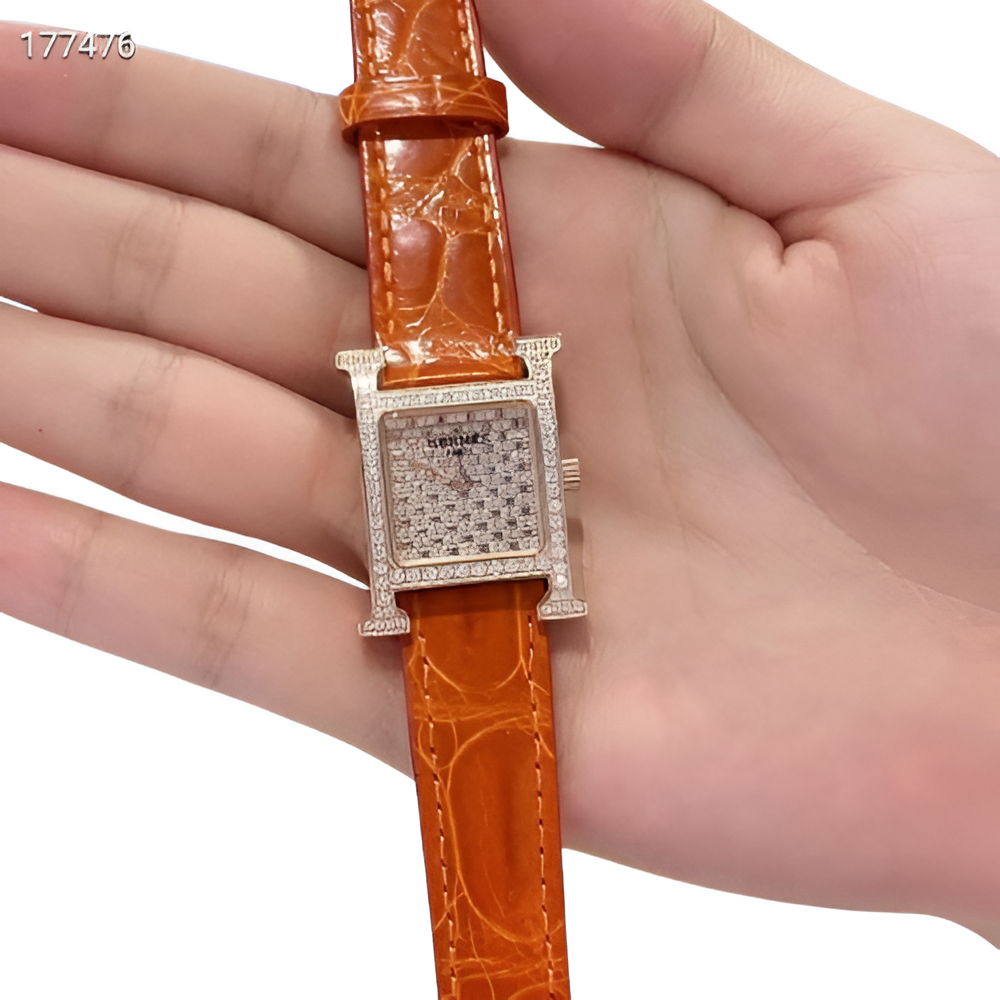 HERMÈS Diamond-Studded Watch