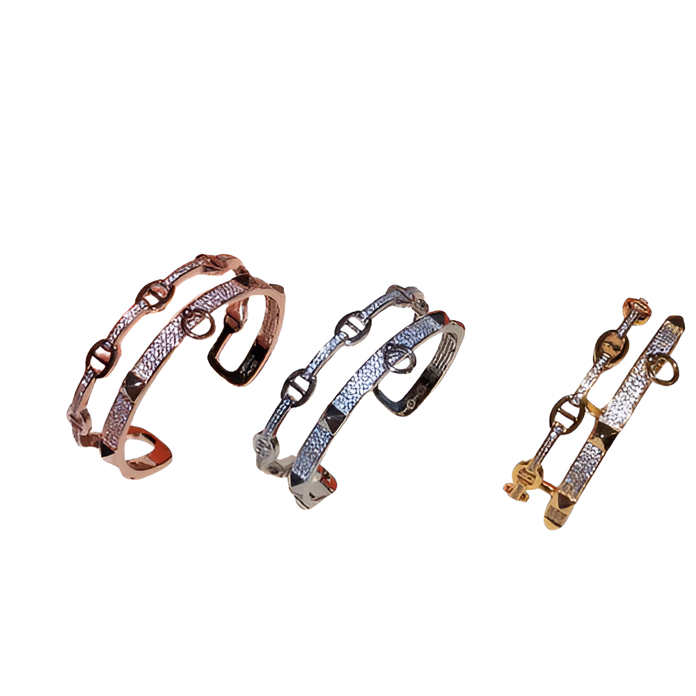 Luxury Chain-Link Textured Bracelet Collection