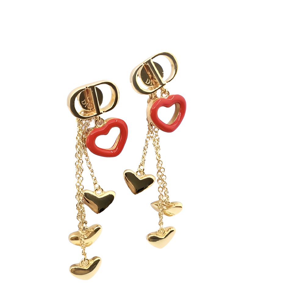 Dior Love Drop Heart Earrings