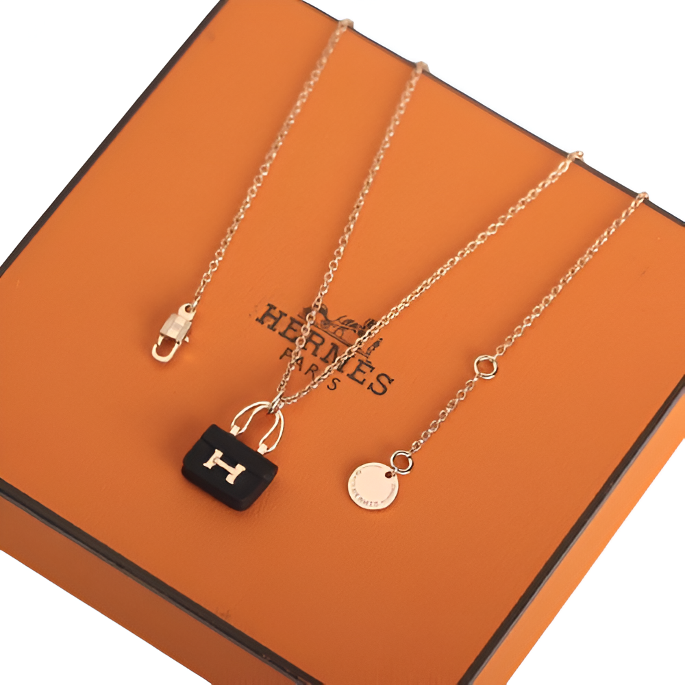 HERMES Mini Bag Pendant Necklace