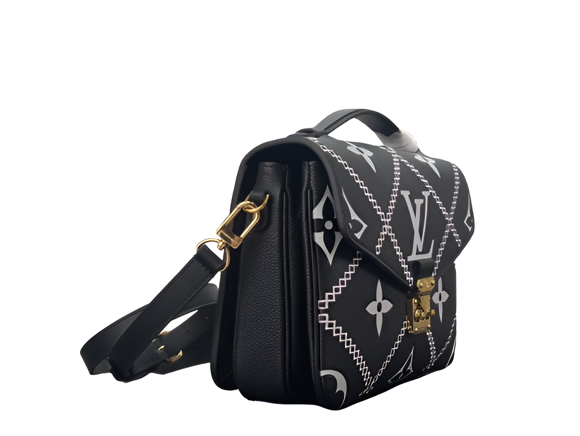 Louis Vuitton black and white monogram crossbody bag