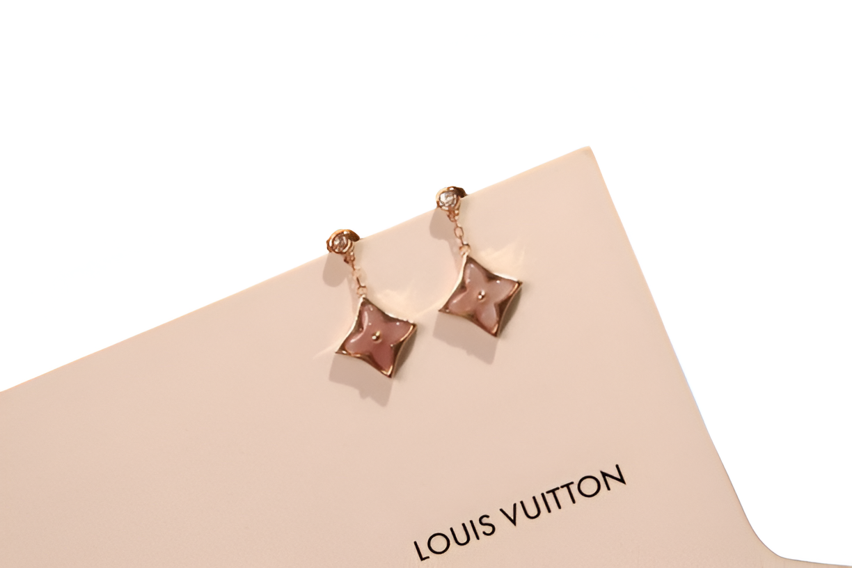 LV Star Drop Earrings - Silver