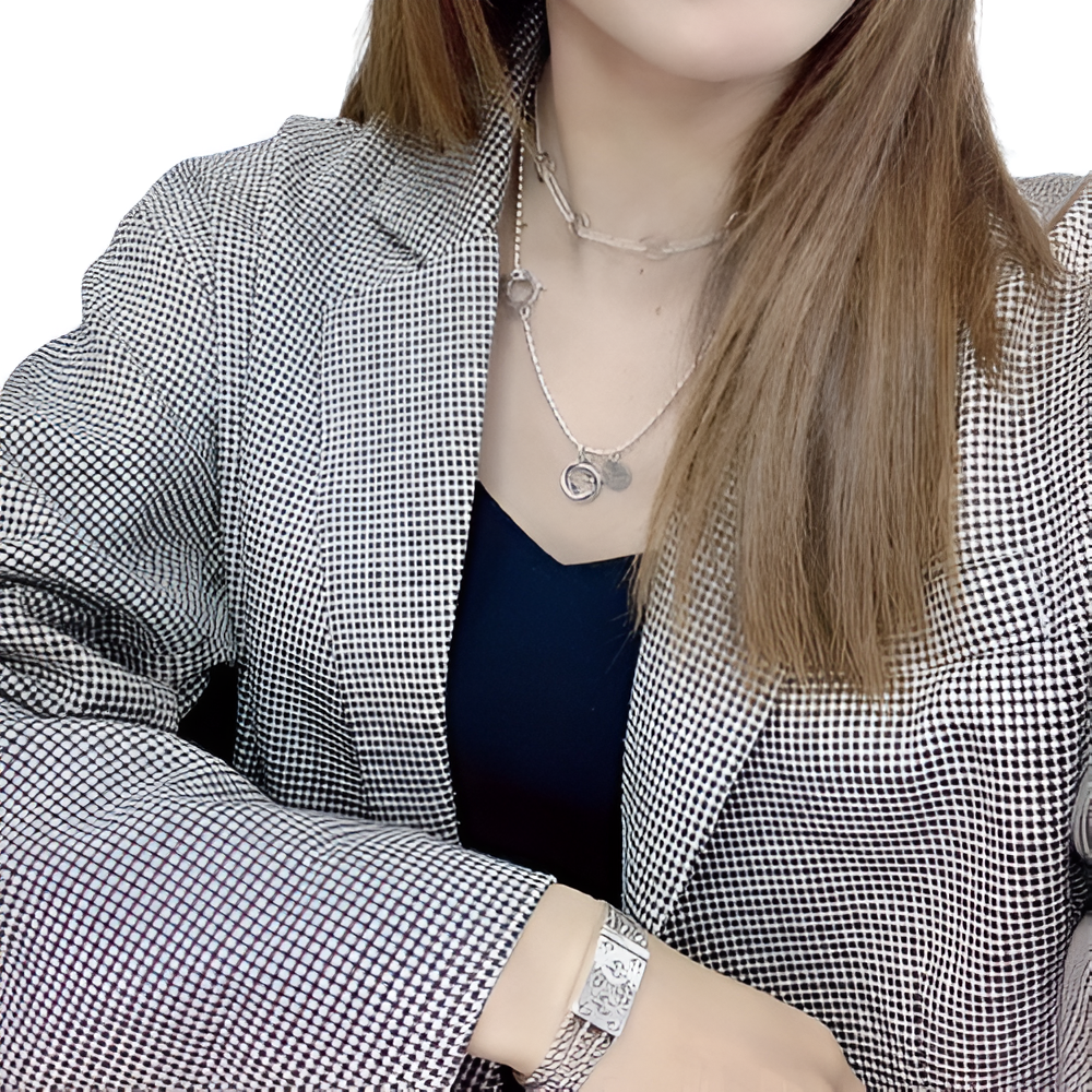 Gucci Silver Charm Pendant Necklace